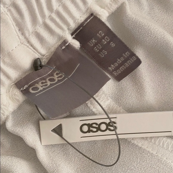 ⭐️NEW⭐️ASOS Silky White Jogger Pant Size 8 NWT - Picture 8 of 12